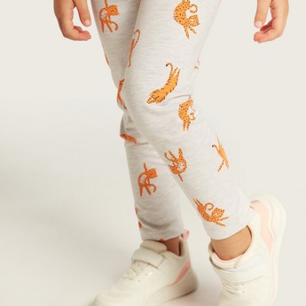 Juniors All-Over Printed Leggings with Elasticated Waistband