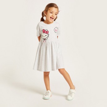 Sanrio Hello Kitty Print Dress with Short Sleeves - Set of 2