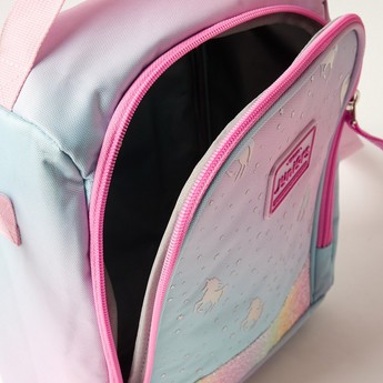 Juniors Unicorn Print Lunch Bag with Adjustable Strap and Zip Closure