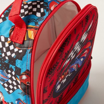 Juniors Car Print Lunch Bag with Zip Closure