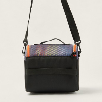 SHOUT Car Print Lunch Bag with Detachable Strap and Zip Closure