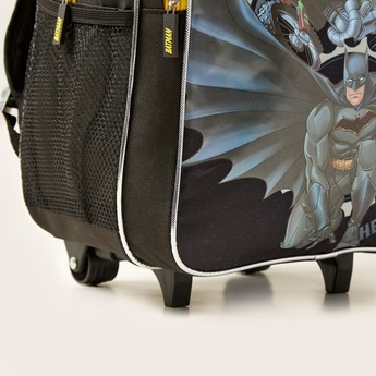 Batman Print 5-Piece Trolley Backpack Set - 14 Inches