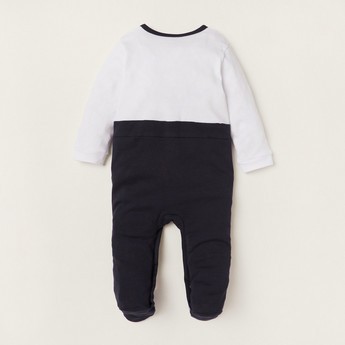 Giggles Colourblock Sleepsuit with Long Sleeves