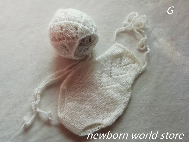 Newborn photography accessories, mohair hat and mohair shorts.