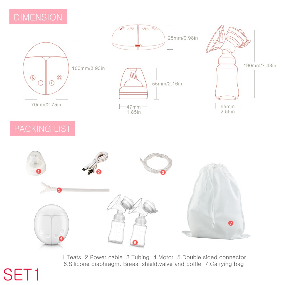 Electric Single Sided Double Sided Breast Pump, Silicone Manual Breast Pump, Milk Pumping For Baby Feeding, Feeding Accessories