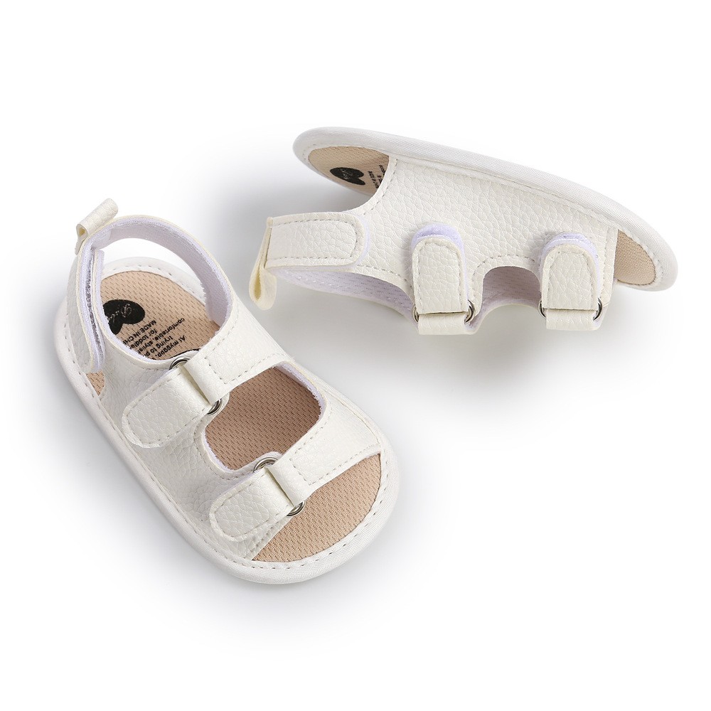 New Baby Sandals Baby Boy Girl Sandals PU Soft Bottom Sole Anti-Slip Infant First Walker Crib Shoes Newborn Moccasins