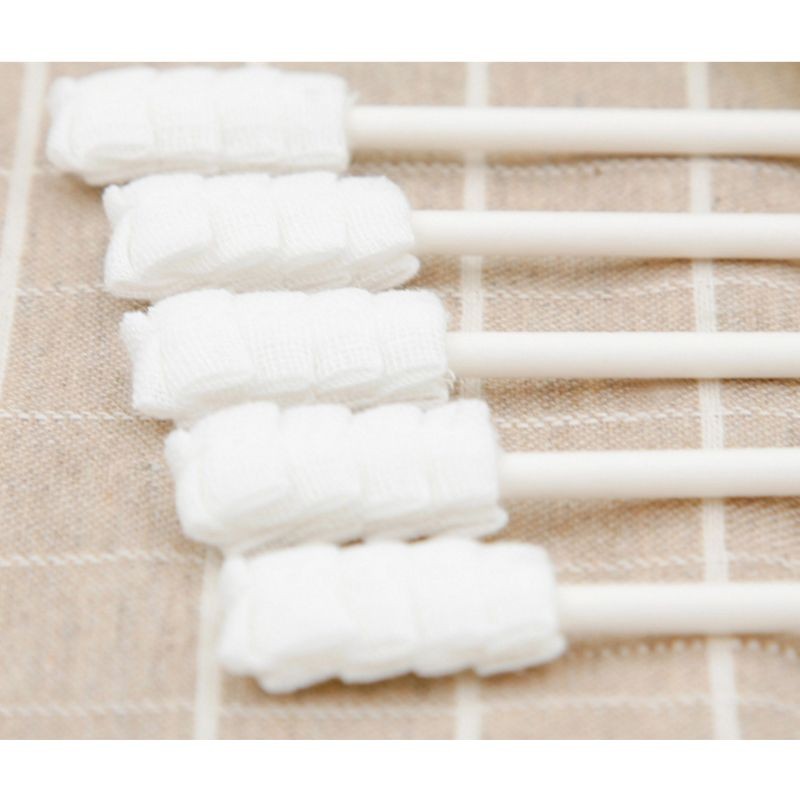 Children's Disposable Toothbrush 30pcs Paper Handle Tongue Cleaner Gauze Infant Oral Cleaning Stick Dental Care