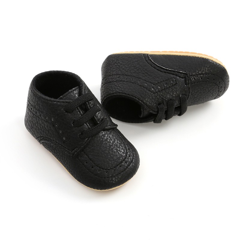 New Baby Shoes Leather Dress Shoes Toddler Boys Girls Non-slip Rubber Sole Baby First Walkers Baby Shoes Newborn Loafers