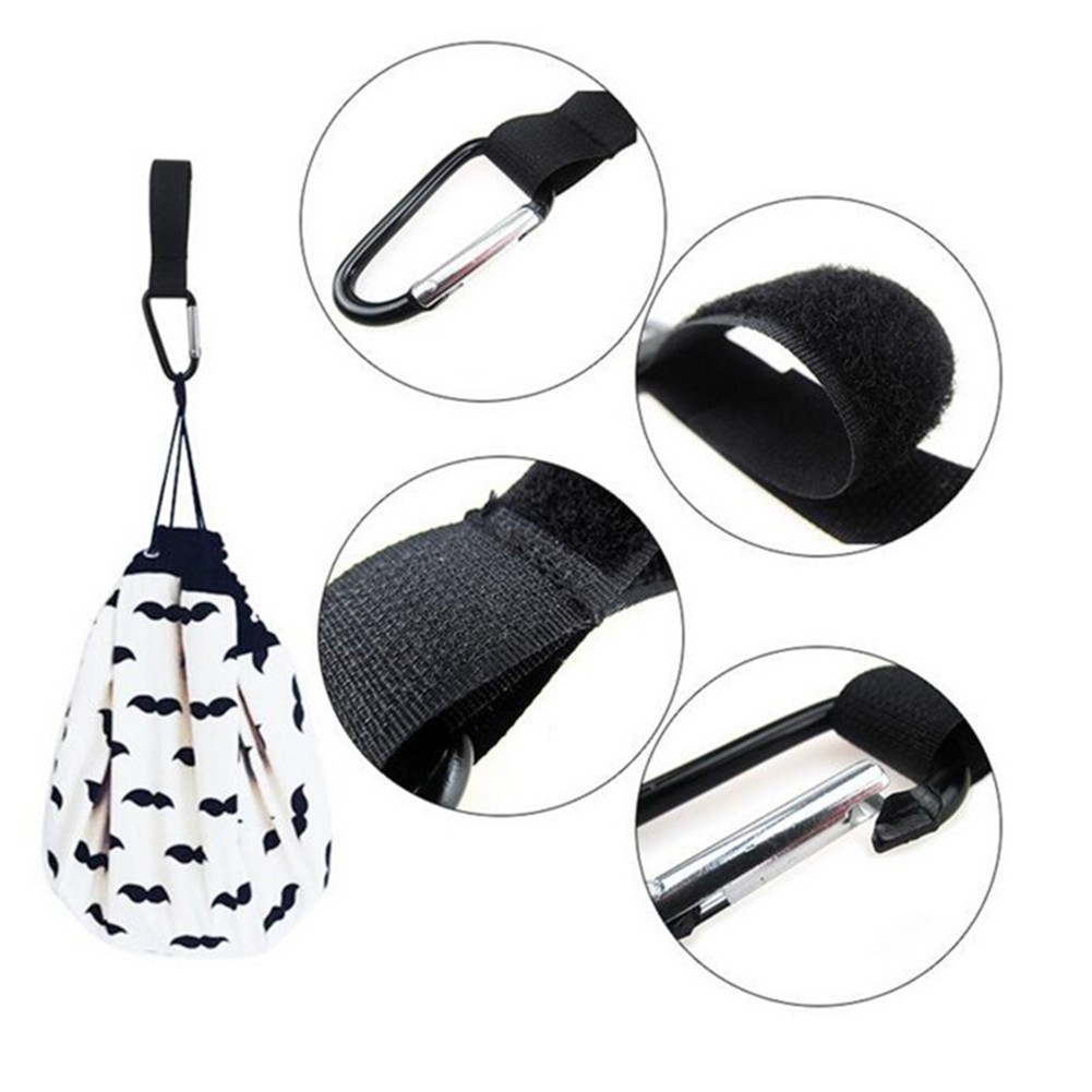 2pcs Baby Stroller Hooks Metal Non-slip Adjustable Hanger Stroller Bag Hook Clip Kids Pushchair Seat Accessories Supplies