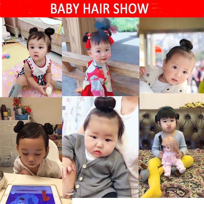 Baby Wig Clips Kids Wig Headpiece Hair Accessory With Clip Cute Headwear Baby Wig Toddler Head Decor Wig For 0-8 Years