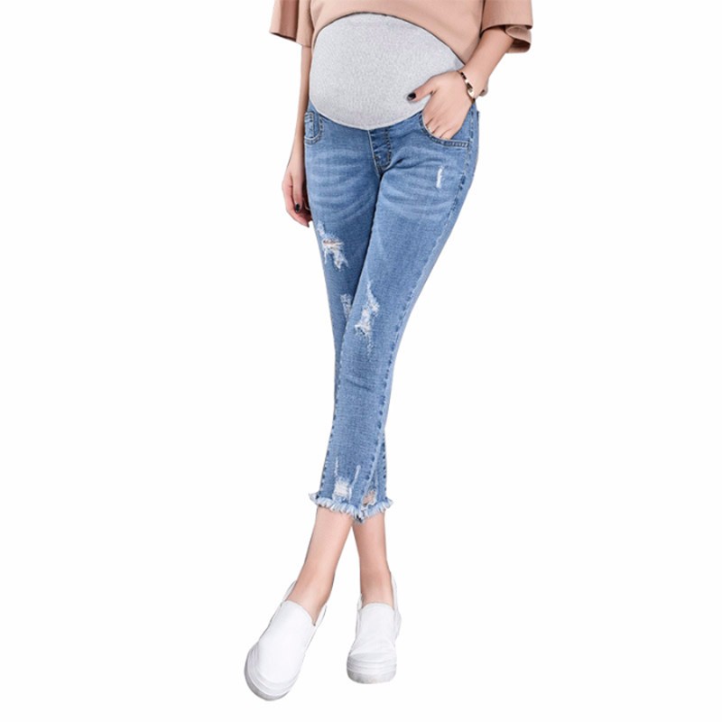 Maternity Jeans High Waist Pencil Pants Pregnant Women Clothes Summer Autumn Fashion 817 #7/10
