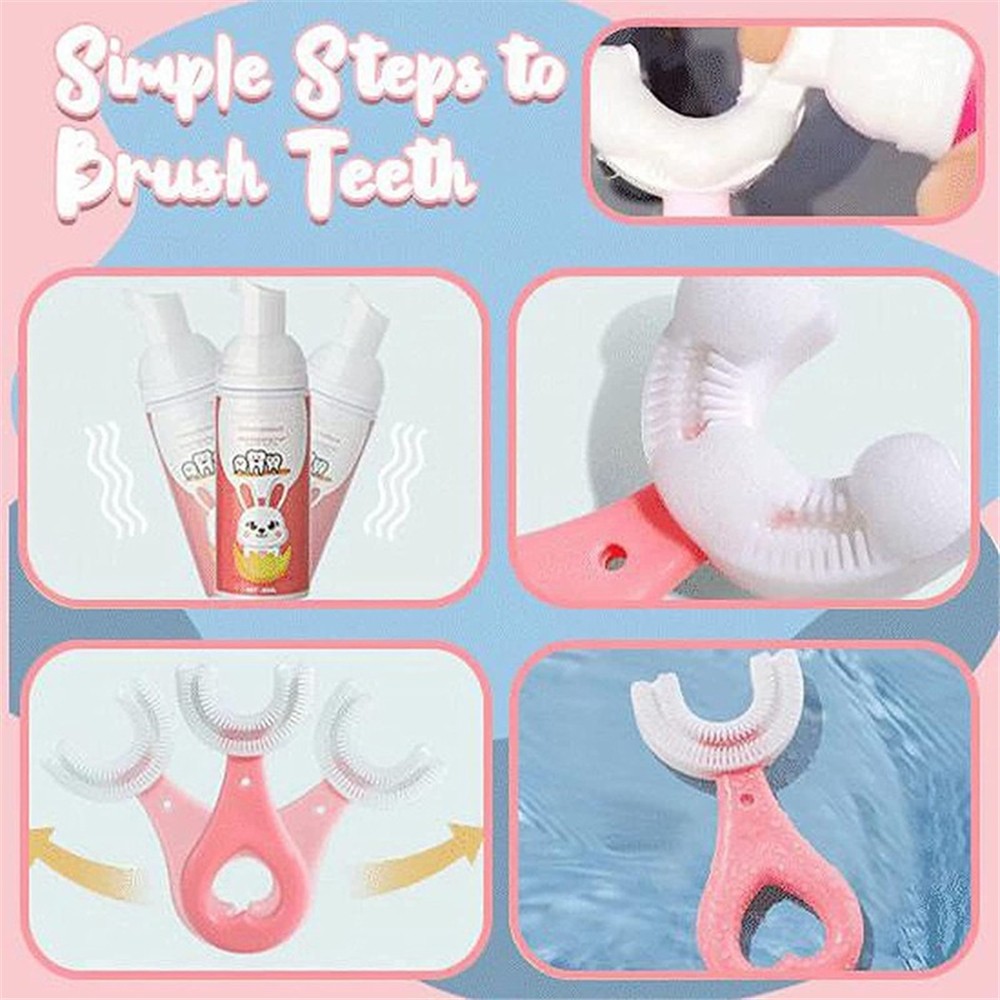 Baby Toothbrush U Shape 360 ​​Degree Teether Infant Toothbrush Silicone Toddler Toddler Toothbrush Oral Care Cleaning