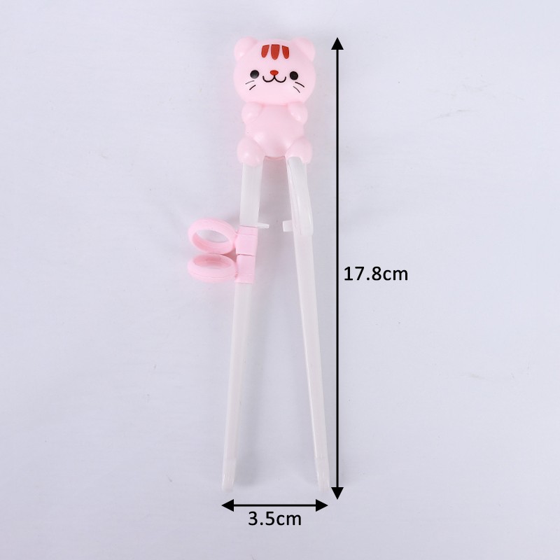 Baby Learning Chopsticks Cartoon Animal Beginner Chopsticks Portable ABS Silicone Children's Tableware Kids Training Auxiliary