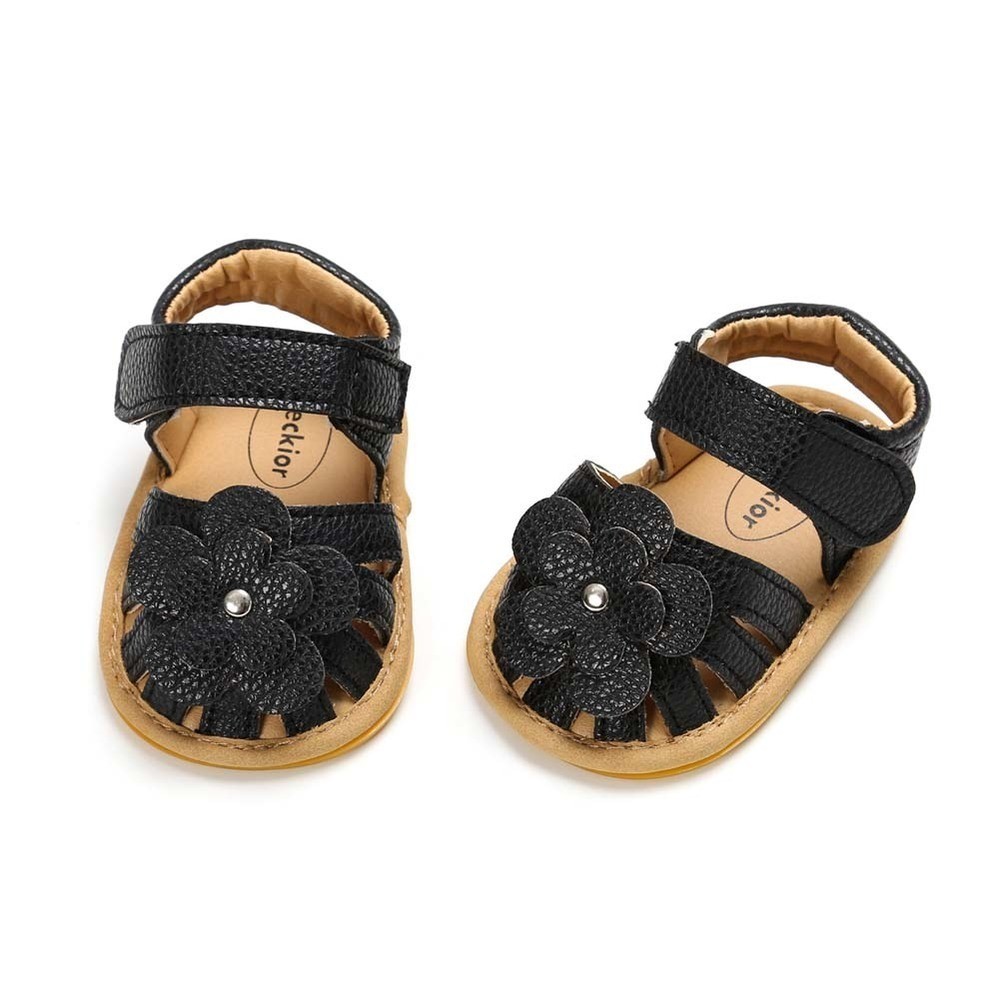 New Infant Baby Shoes Baby Boy Girl Shoes Toddler Flats Summer Sandals Flower Soft Rubber Sole Anti-slip Crib Shoes First Walker