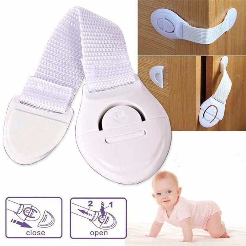 10pcs/lot Baby Safety Lock Children Locking Doors for Children Safety Kids Safety Plastic Protection Safety Lock