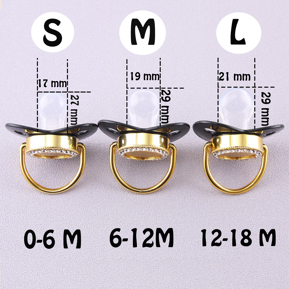 Premium BPA Free Baby Pacifier Personalized All Names Gold Buckle Baby Shower Gift 0-18 Months