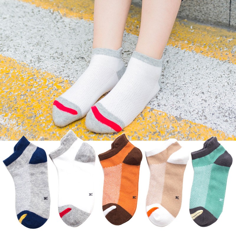 Soft Cotton Children Socks Cute Cartoon Casual Boys Socks Thin Mesh Summer 5pairs/lot Kids Socks Sport Baby Boy Socks 1-12 Years