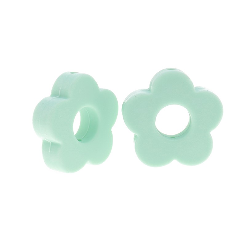 20pcs Baby Flower Beads Silicone Beads Flower Silicone Beads Teething Magic Teether Baby Chew Necklace Chew BPA Free Gift