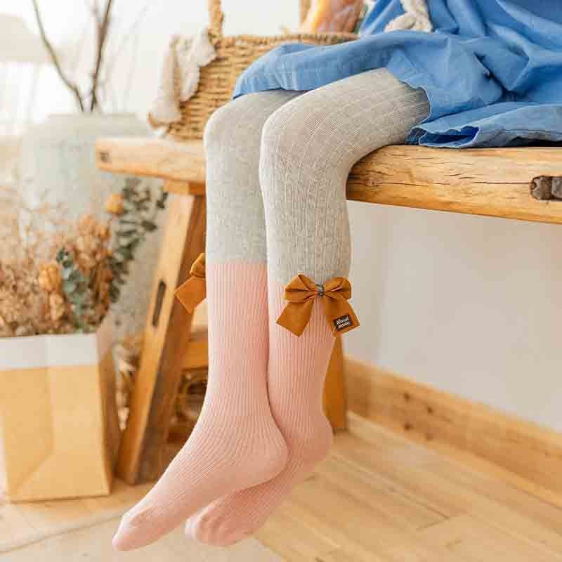 Baby Girl Tights Baby Bow Stockings Toddler Spring Autumn Cotton Pantyhose Children Kids Clothes