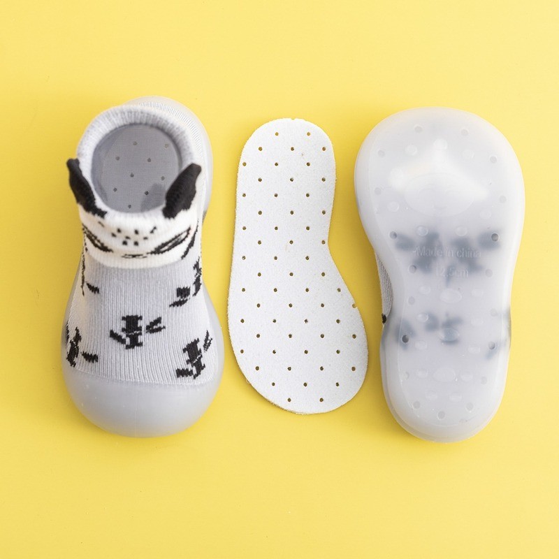 Unisex Baby Shoes First Shoes Baby Walkers Toddler First Walker Baby Girl Kids Soft Rubber Sole Baby Shoes Knit Socks Anti-slip