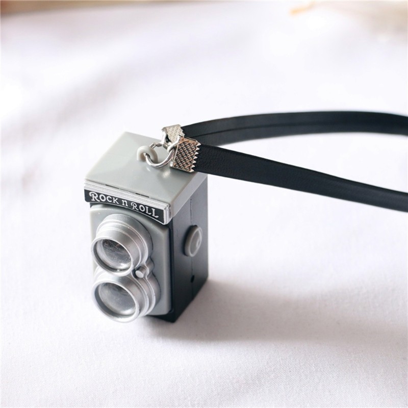 Newborn Photography Props Mini Camera Doll 1/12 Dollhouse Miniature Vintage Retro Camera Toy Baby Accessories