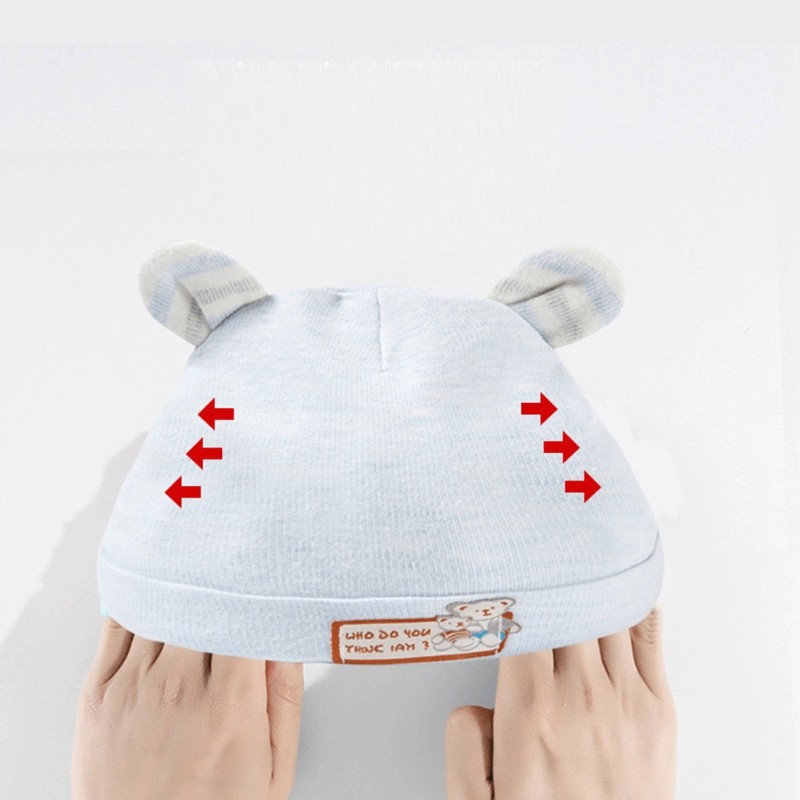 Baby Cotton Hat Cute Bear Ears Boys Girls Cap Newborn Infant Solid Color Cap for Boys Girls Shower Gifts Clothing Accessories