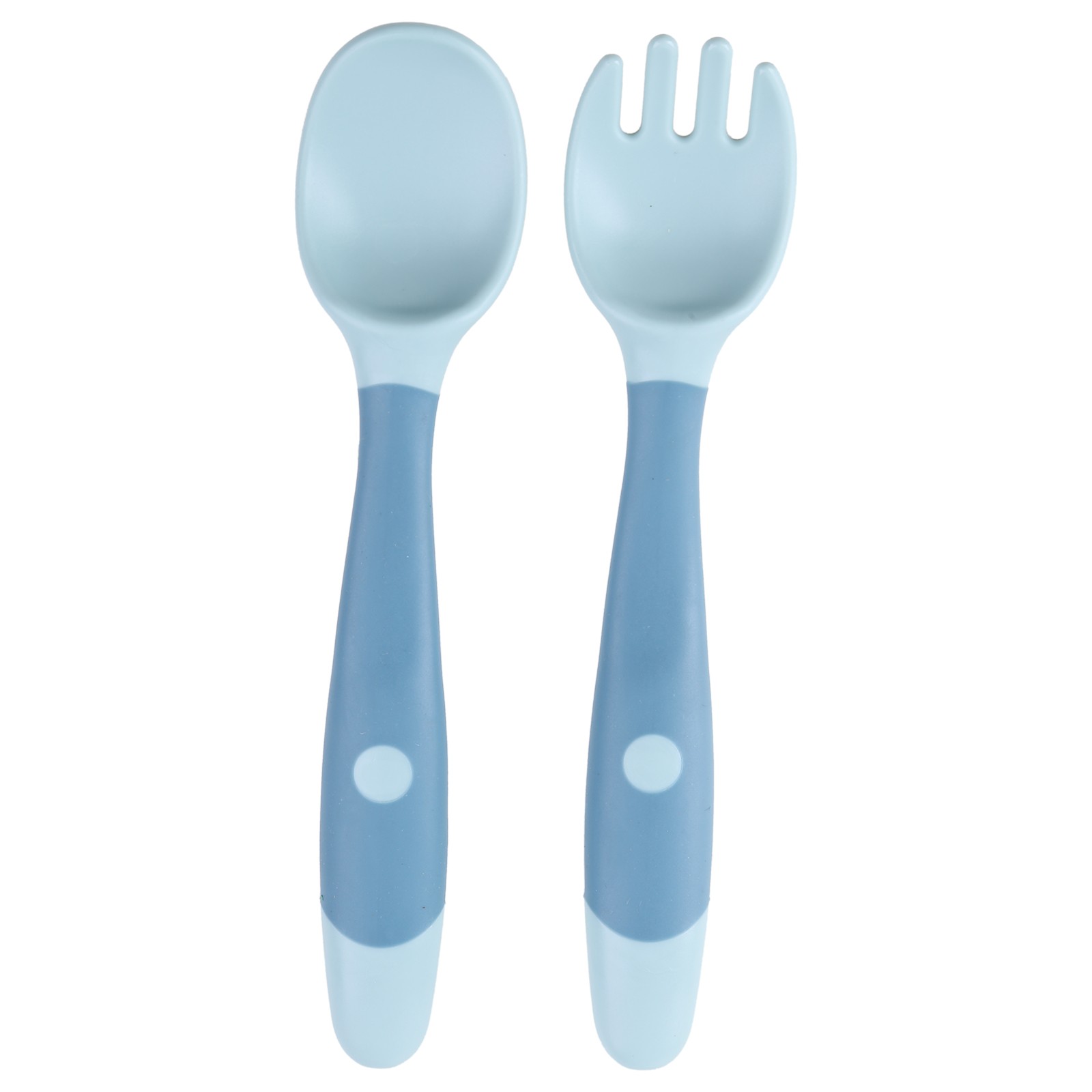 Baby Children Spoon Fork Set Soft Bendable Silicone Scoop Fork Cutlery Set Kid Training Feeding Cutlery Utensils