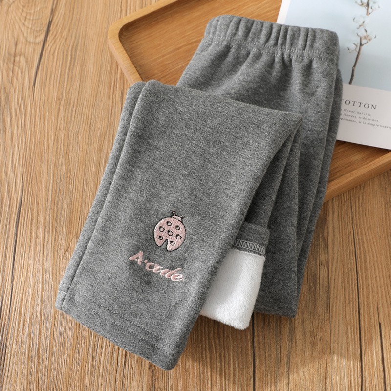 Winter Kids Plus Velvet Pants Baby Girls Warm Leggings For Children Warm Bottoms For Children