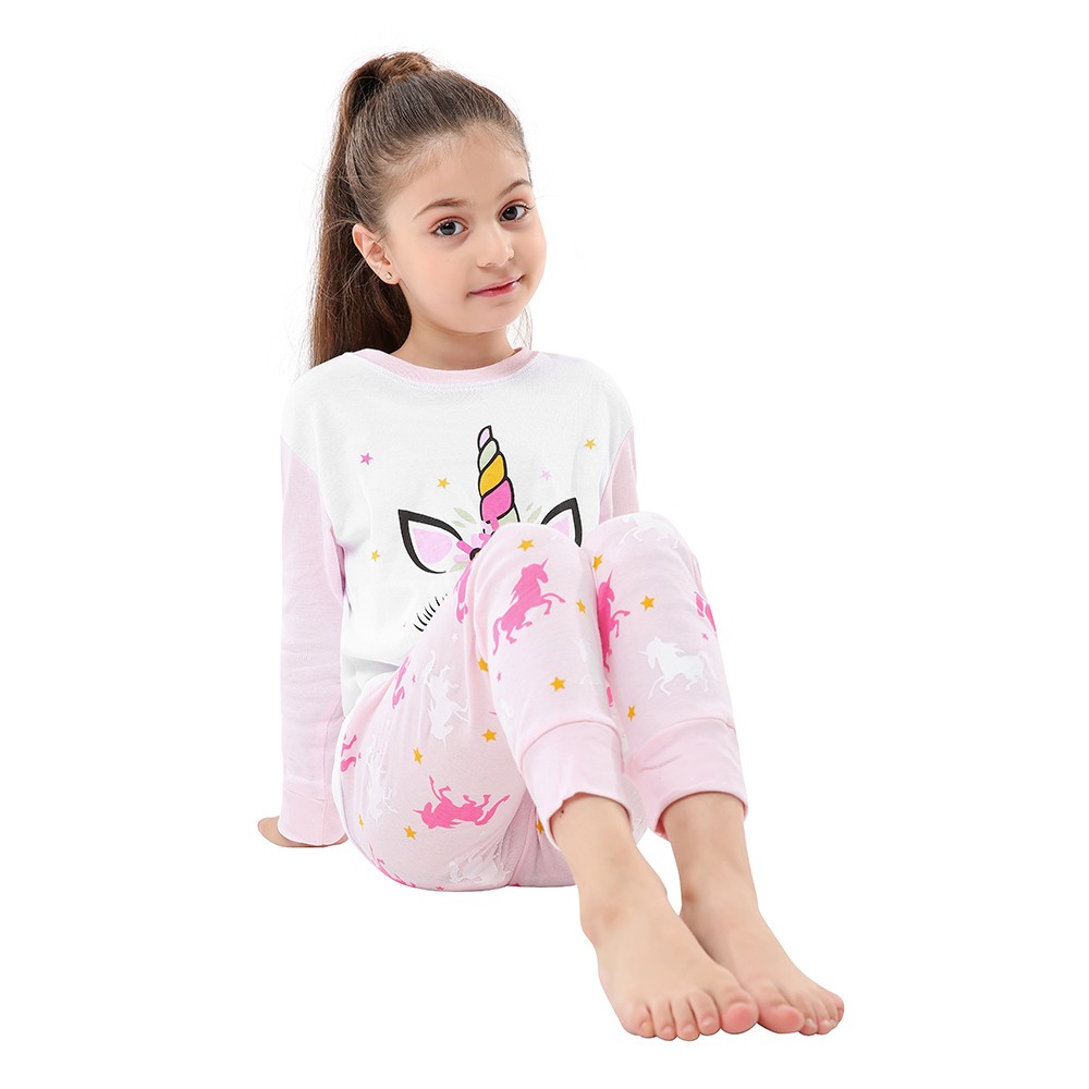 Girls Unicorn Pajamas Kids Sleepwear Dinosaur Pajamas Kids Rocket 1-8 Years New Set 2020