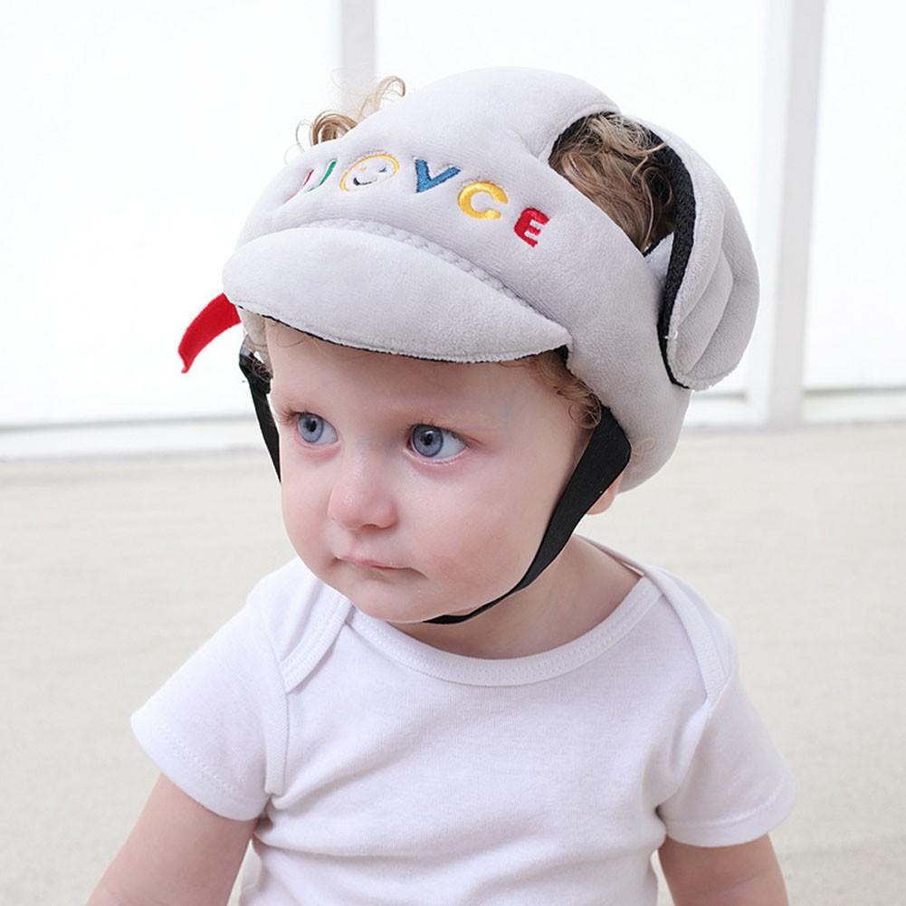 Boys Girls Protective Cap Soft Safety Helmet for Baby with Adjustable Strap Breathable Toddlers Infant Head Protector Anti-Crash