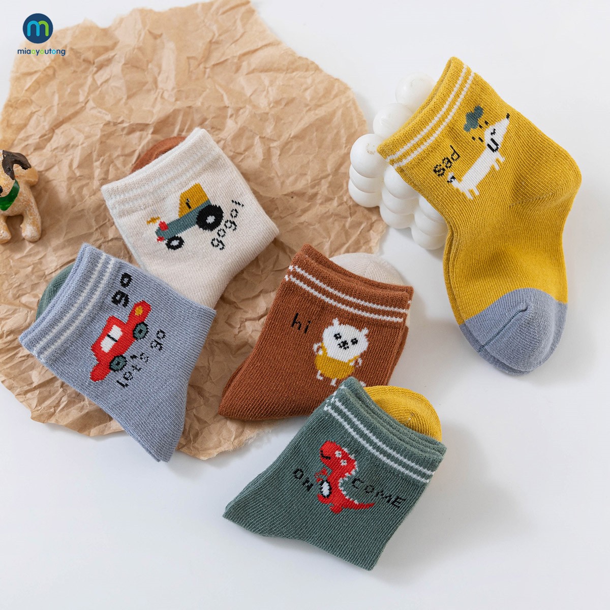 10pcs/lot Baby Boys Winter Socks Cartoon Animail Kids Spring Autumn Cotton Breathable Keep Warm Socks for Children Miaoyoutong