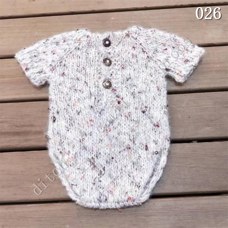 Newborn photography props, handmade knitted jumpsuit