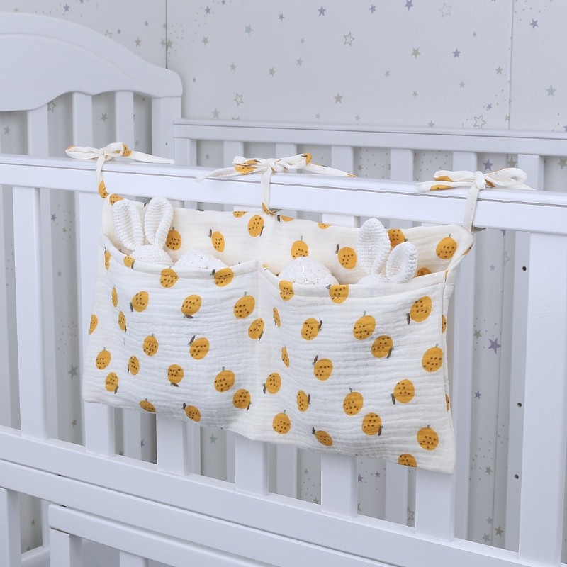 1pc Baby Bed Storage Bag Baby Crib Organizer Hanging Bag for Baby Multipurpose Crib Newborn Hanging Diaper Toy Tissue