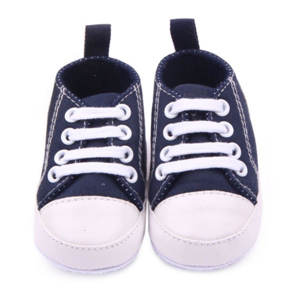 Fashionable Baby Canvas Shoes 0-12 Months Soft Sole Baby Shoes Pre Walking 12 Colors