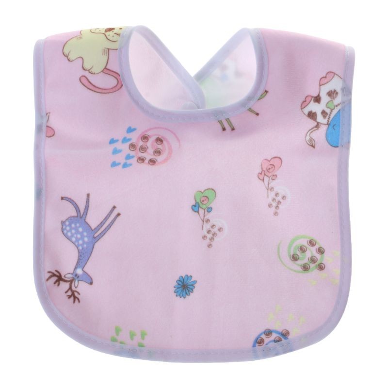 Baby Bib Waterproof Cartoon Cute Buckle Bandana Burp Saliva Towel Boys Girls Feeding Apron Bib Infant Children Supplies