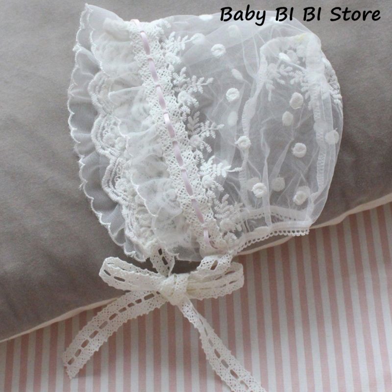 Adorable Newborn Summer Beanie Lace Bowknot Beanie Mother & Baby Essentials Cute Princess Hats For Little Girls