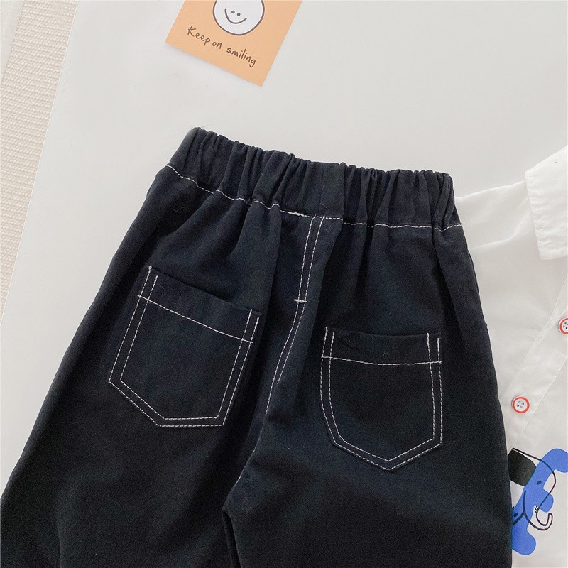 Children Boy Black Pants Infant Toddler Children Pants Toddler Boys Baggy Pant Spring Kids Outfits Baby Clothes