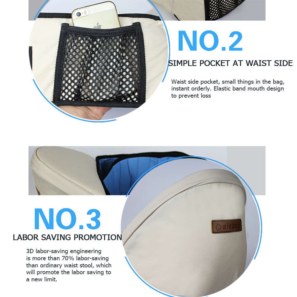 Baby Carrier Waist Stool Walkers Baby Sling Hold Waist Belt Backpack Belt Hipster Kids Adjustable Infant Hip Seat for Children