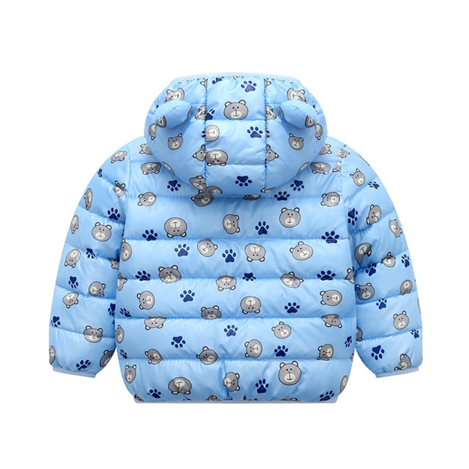 Autumn Winter Baby Kids Solid Outerwear Infant Boys Girls Hooded Jacket Coats Clothes Christmas Cotton Quilted Clothes JYF