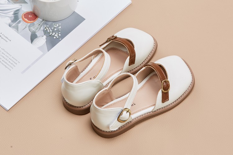 Girls Leather Sandals 2022 Children's Summer Sandals Buckles Hollow Single Shoes Princess Baby Girl Pupils Soft Sanda TQ - TJ882