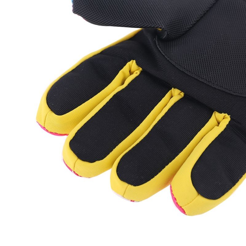 Snowboarding Gloves Winter Waterproof Warm Gloves Kids Full Finger Gloves Strap For Sports Skiing Cycling