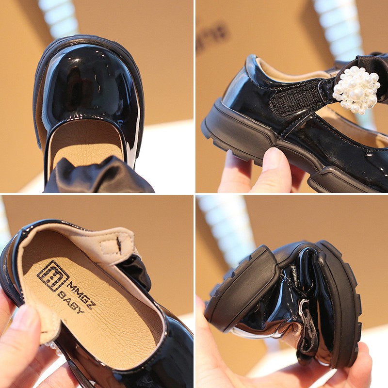 Patent leather girls school shoes spring and autumn new fashion show little girls leather shoes soft sole baby boy children shoes