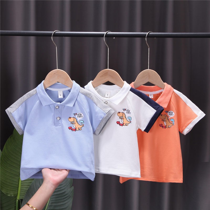 2022 New Baby Summer Sportswear Children Boy Girls Cartoon T-shirt Shorts 2pcs/set Kids Infant Dinosaur Toddler Cocoa Suit