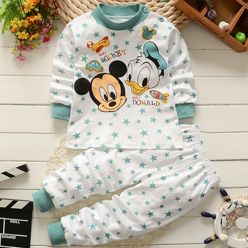 2021 New Winter Baby Clothes Suit Cotton Newborn Baby Boy Girl Clothes 2pcs Toddler Pajamas Unisex Children Clothing Suit 0-2Y