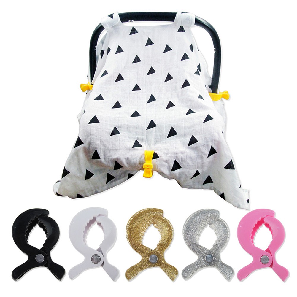 Colorful Baby Car Seat Accessories Plastic Pushchair Toy Clip Stroller Stroller Connect To Hook Cover Blanket Mosquito Net Clip