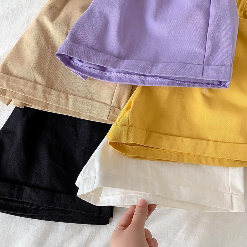 Girl Summer Short Pant Button Teen Girls Solid Shorts Kids Shorts For Girls Fashion Kids Clothes Teenager Casual Clothes