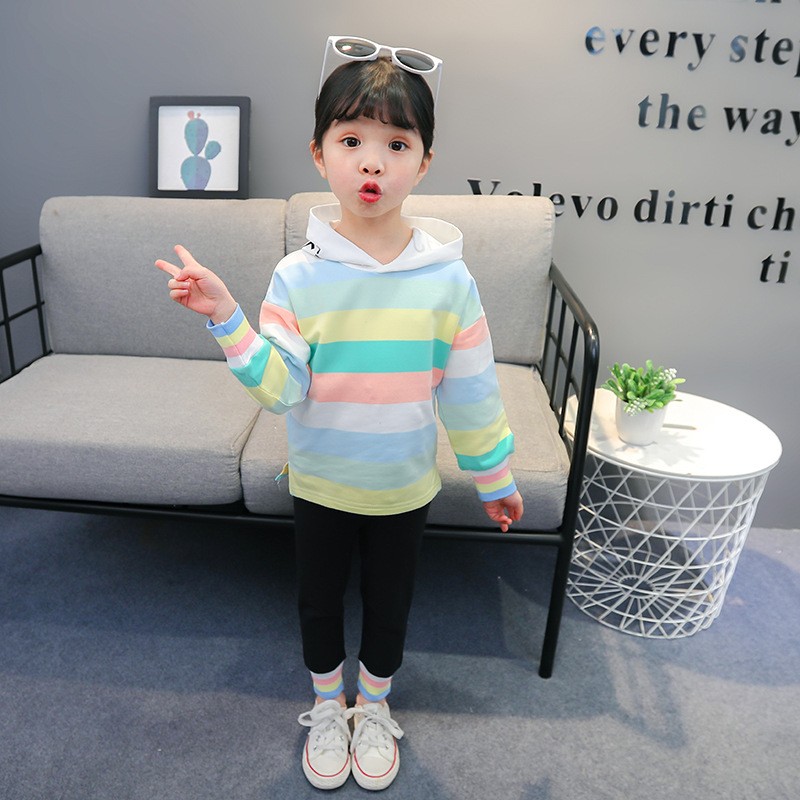 Toddler Girls Clothes Sets Kids 2022 Fashion Infant Spring Autumn 2pcs Cotton Outfits Striped Hoodie Tops+ Pants Baby Tracksuits