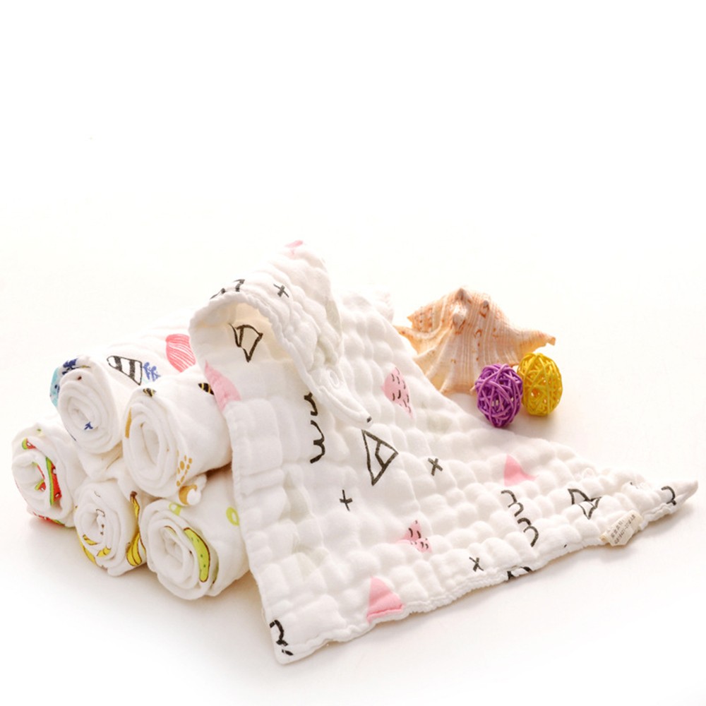 Baby Towel Newborn Cotton Triangle Burp Cloth Waterproof Bandana Bibs Baby Feeding Smock Burp Cloths Gauze Saliva Towel Baby Stuff