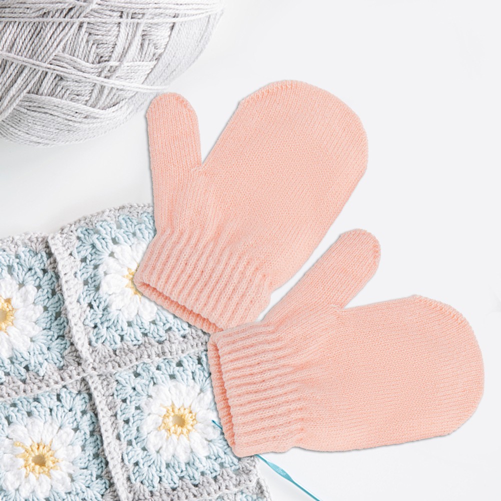 Winter Protection Baby Hats Kids Autumn Warm Knitted Winter Hat Newborn Baby Cute Gloves Hats For 6-48 Months