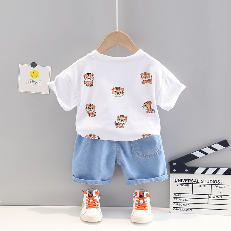 Baby Boys Baby Girls Clothes Cartoon Animal Outfits Cotton Infant Children Summer Dress Short Sleeve Costume Kids Outfits